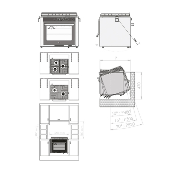 Kitchen With 2 Burner Oven