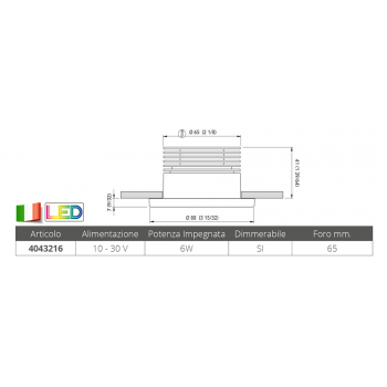 RECESSED SPOTLIGHT CHIARA 6W