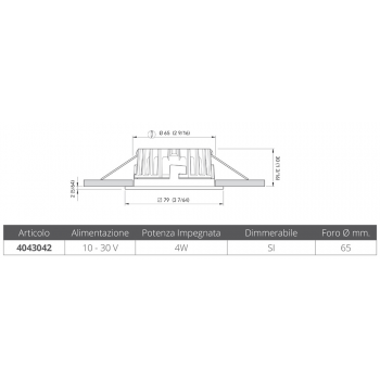 RECESSED SPOTLIGHT MARINA LP