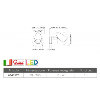 ADJUSTABLE SPOTLIGHT MOD.OLIVIA