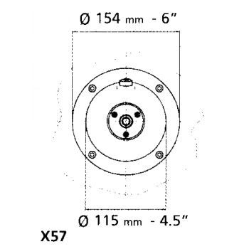 SEMI-RECESS MOUNTING FLANGE X57