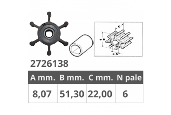 IMPELLER JABSCO 6303 JOHN. 09-824 P