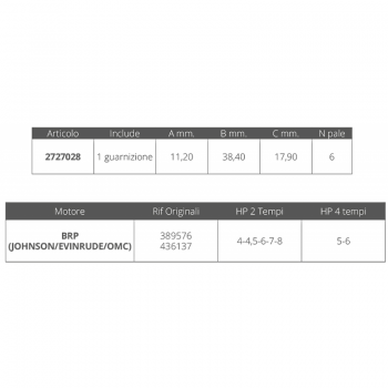 IMPELLER JOHNSON / EV. 2 / 4T 4/8 HP