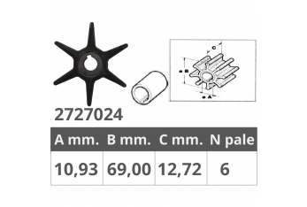 IMPELLER JOHNSON / EV. 2T 3-7.5 HP