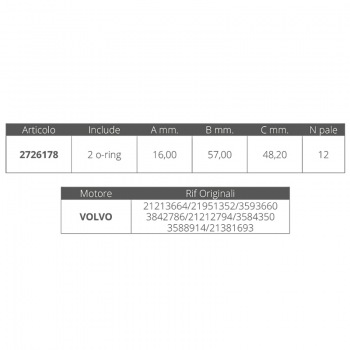VOLVO IMPELLER 3842786
