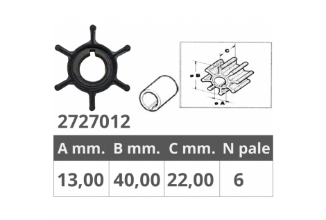 IMPELLER YAMAHA-MERCURY 2 / 4T 8-15 HP