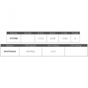 IMPELLER YAMAHA 2T 2 HP