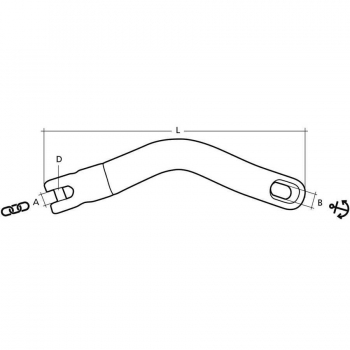 Swivel Windlass Joint in AISI 316 Stainless Steel