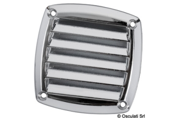 ABS louvred vent 85x85 mm chromed 