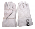 Raw leather  work gloves