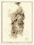 Historical map of sardinia island