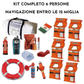 Complete Kit Safety Equipment Within 12 Miles 6 people and Raft