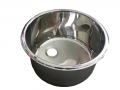 Cylindrical stainless steel sink