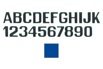 BLUE LETTERS AND NUMBERS MM.100