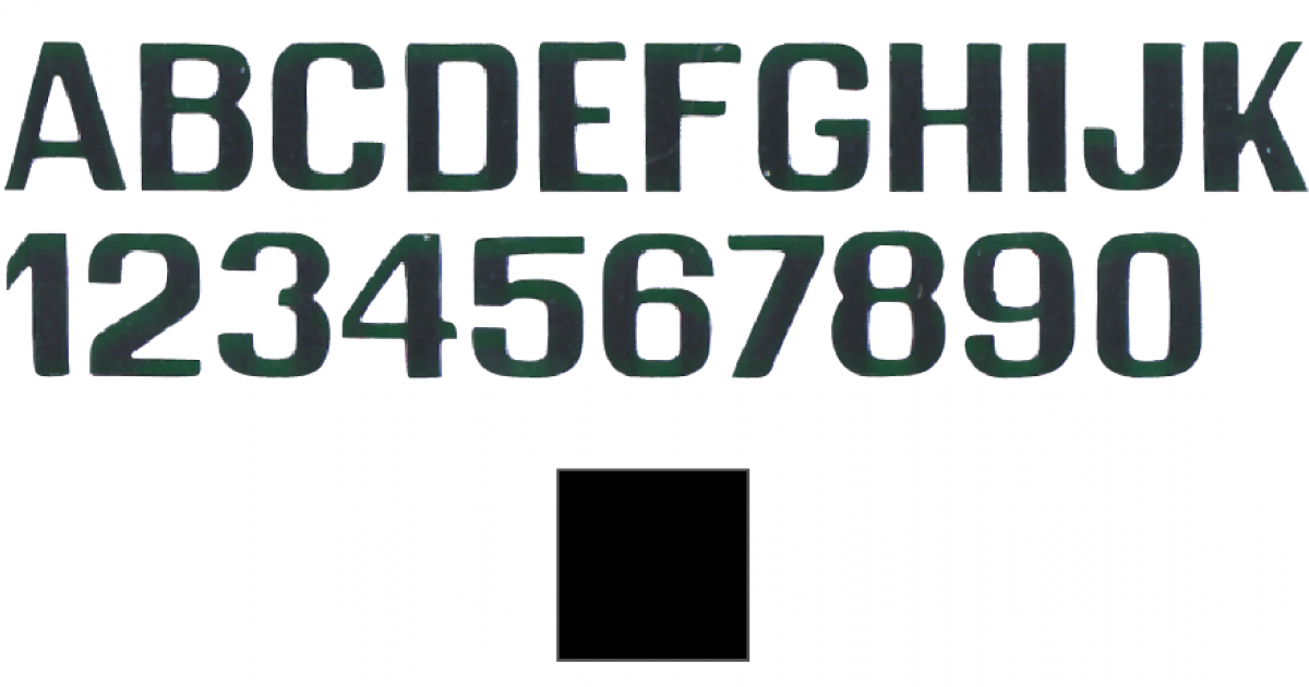 Black letters and numbers mm.150 - Letters and Numbers Stickers - MTO ...