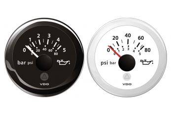 WHITE 5 BAR OIL PRESSURE GAUGE