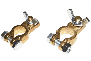 POLISHED BRASS BATTERY CLAMP