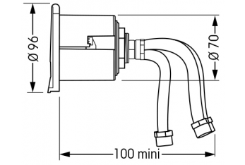 SQUARE WHITE NICHE FOR MIXER