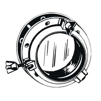 Opening circular plastic porthole