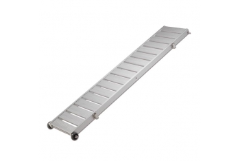 Fixed light gangway with non-slip aluminum platform