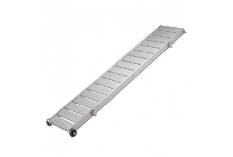 Fixed light gangway with non-slip aluminum platform