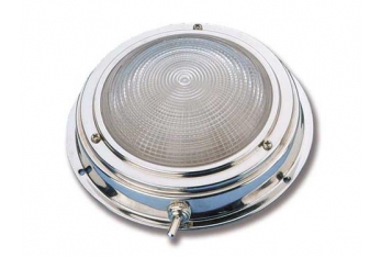 Circular ceiling light with stainless steel switch