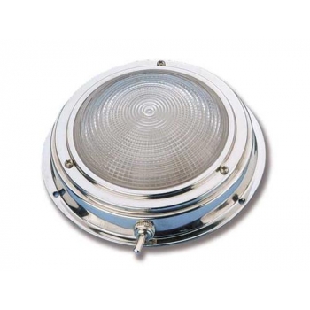 Circular ceiling light with stainless steel switch