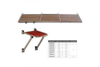Aft platform stainless steel and marine wood