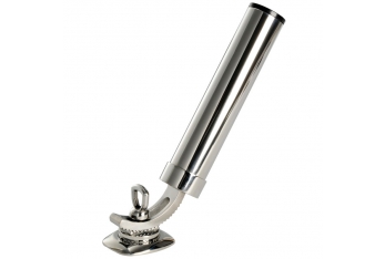 Adjustable Rod Holder Flat Base Stainless Steel