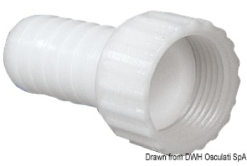 Str.hose connect. 3/4"NPTx16mm 