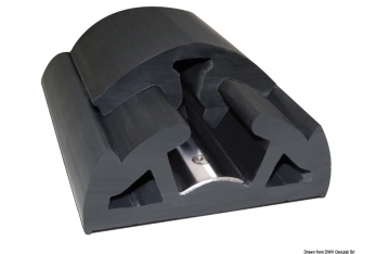 BINO fender profile black 40x22 mm 12m 