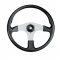 Black corsica steering wheel mm.350