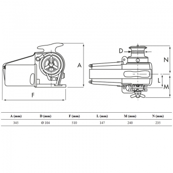 Lofrans Falkon 1700W Windlass