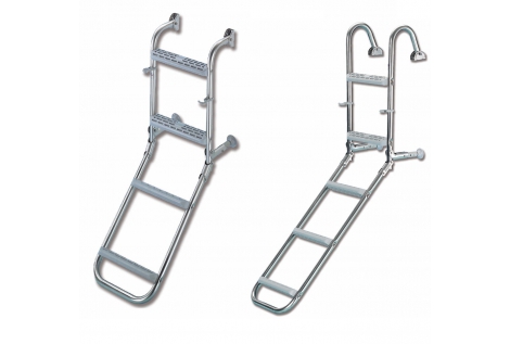 Omega ladder for transom