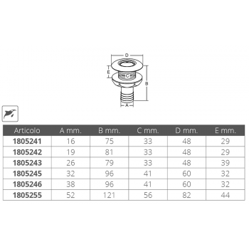 PVC / STAINLESS STEEL DISCHARGE Ø MM. 16