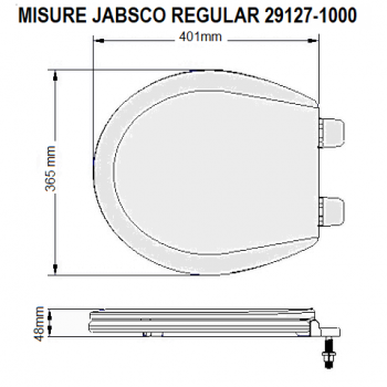 Jabsco toilet seat and cover 29097-1000 and 29127-1000