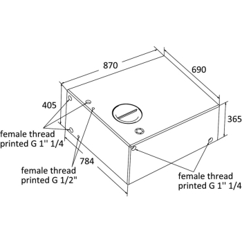 Rigid tank for drinkable water 240 