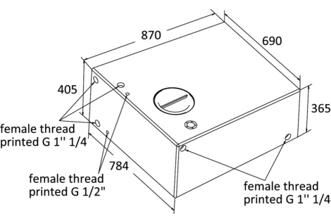 Rigid tank for drinkable water 240 