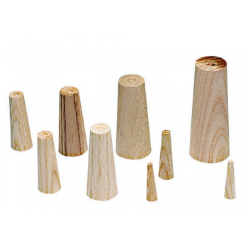 SET 9 WOODEN CONES