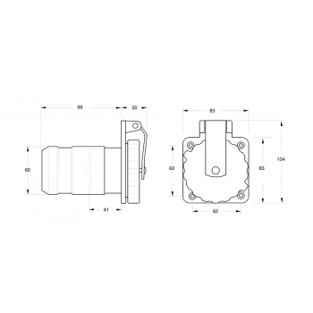 32 AMP STAINLESS STEEL PLUG.