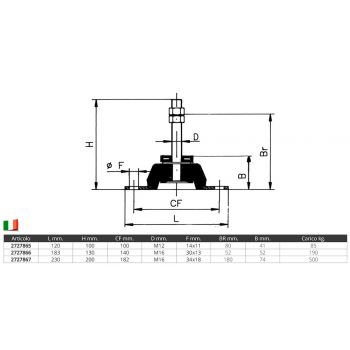 ELASTIC SUPPORT MM.120X100