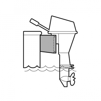 Auxiliary Motor Support Adjustable from 22 ° to 35 °