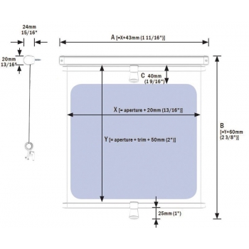 Oceanair roller blind for portholes and windows