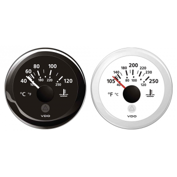 BLACK 12V WATER THERMOMETER