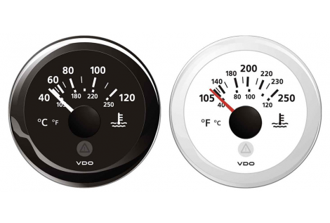 BLACK 12V WATER THERMOMETER