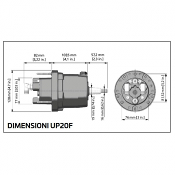 HYCO-OBF / 1 steering wheel up to 150HP Ultraflex