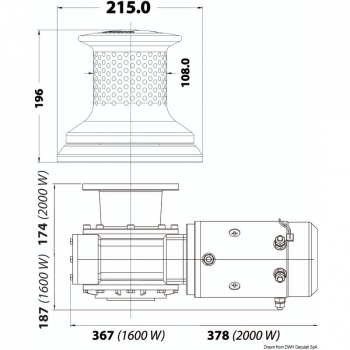 Lewmar Capstan C4 / C5 windlass Measurements