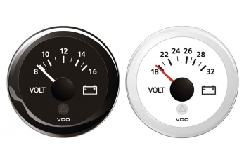 VOLTMETER 8-16 12V BLACK