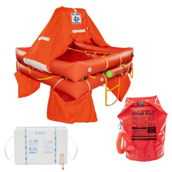 Liferaft syntesy 9650 italia with grab bag