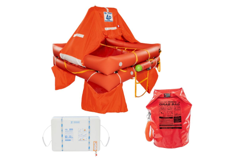 Liferaft syntesy 9650 italia with grab bag